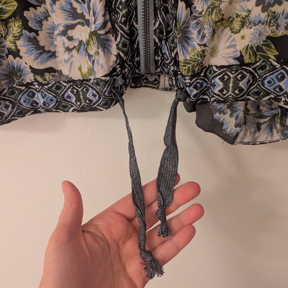 Free People Floral Cinch Waist Kimono M/L - Picture 3 of 11